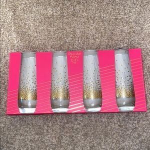 Gold Stemless Flutes (set of four)